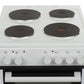 White Knight WK-ATTC50W Electric Cooker with Solid Hotplate - Twin Cavity - White